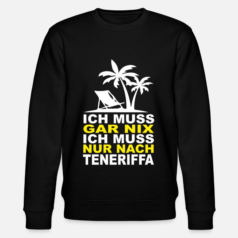 Teneriffa Urlaub - Stanley/Stella Unisex Bio-Sweatshirt CHANGER  - Schwarz