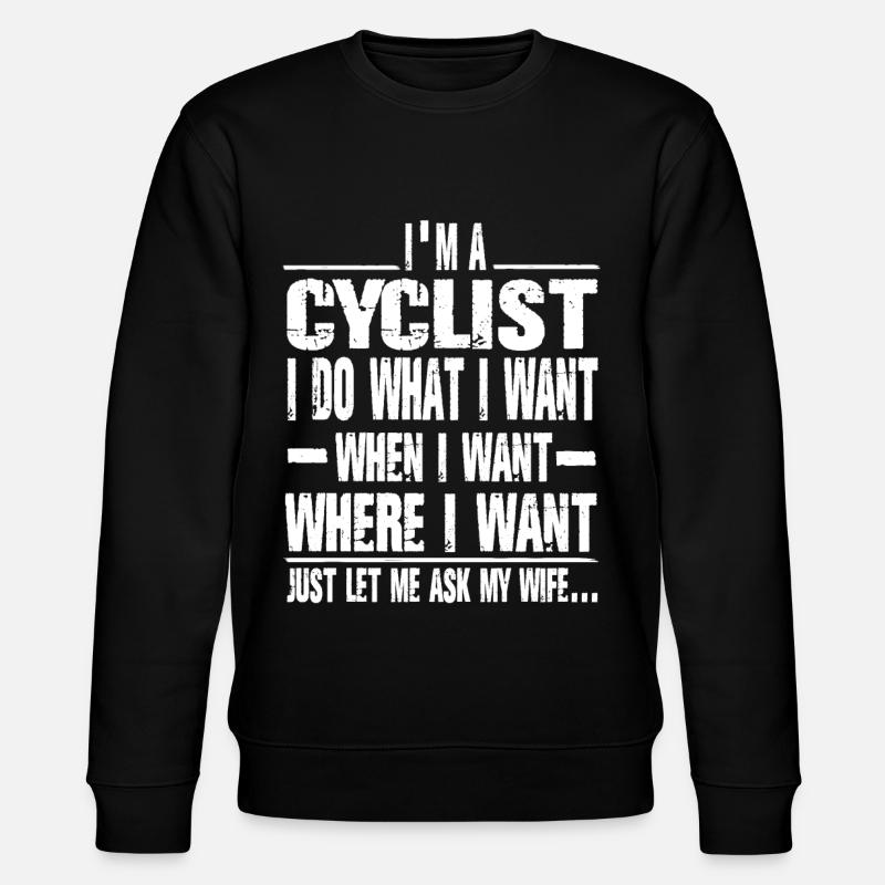 Fahrradfahrer - Stanley/Stella Unisex Bio-Sweatshirt CHANGER  - Schwarz