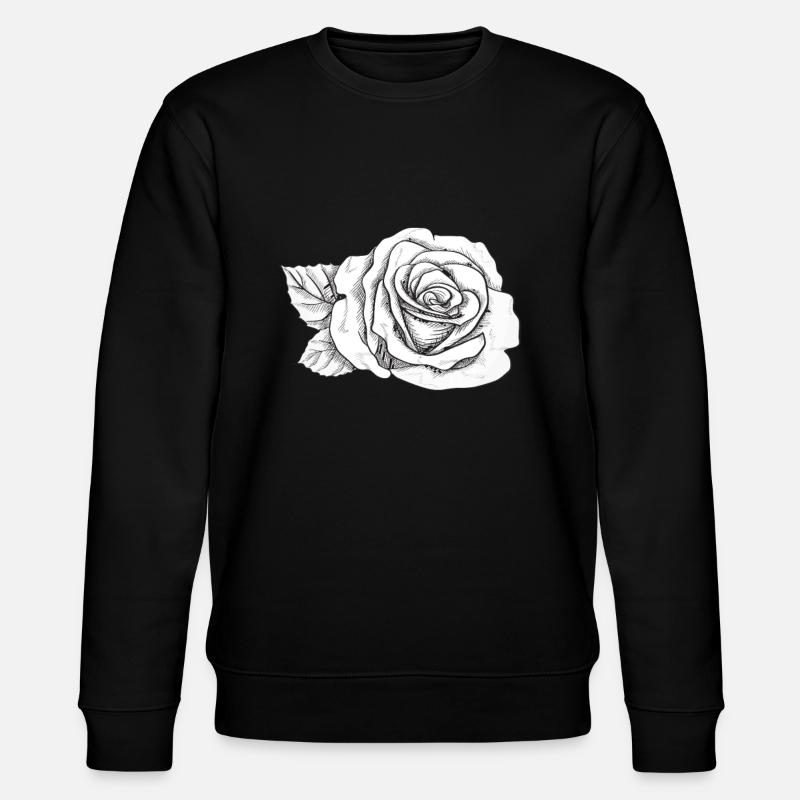 Rose Blume - Stanley/Stella Unisex Bio-Sweatshirt CHANGER  - Schwarz