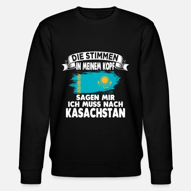 Kasachstan - Stanley/Stella Unisex Bio-Sweatshirt CHANGER  - Schwarz