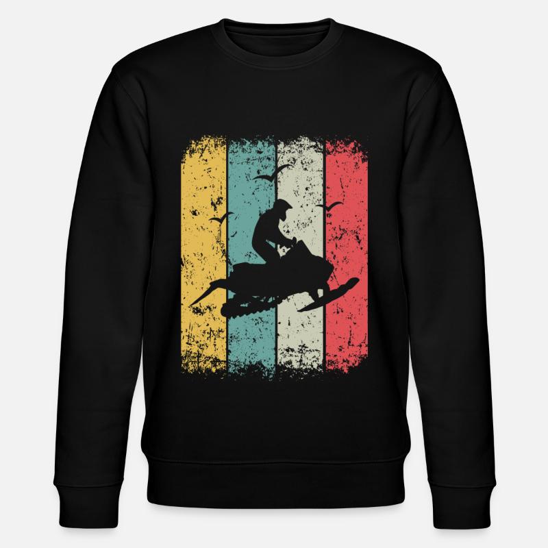 Snowmobile Retro Snowmobile Skidoo - Stanley/Stella CHANGER Unisex Organic Sweatshirt - black