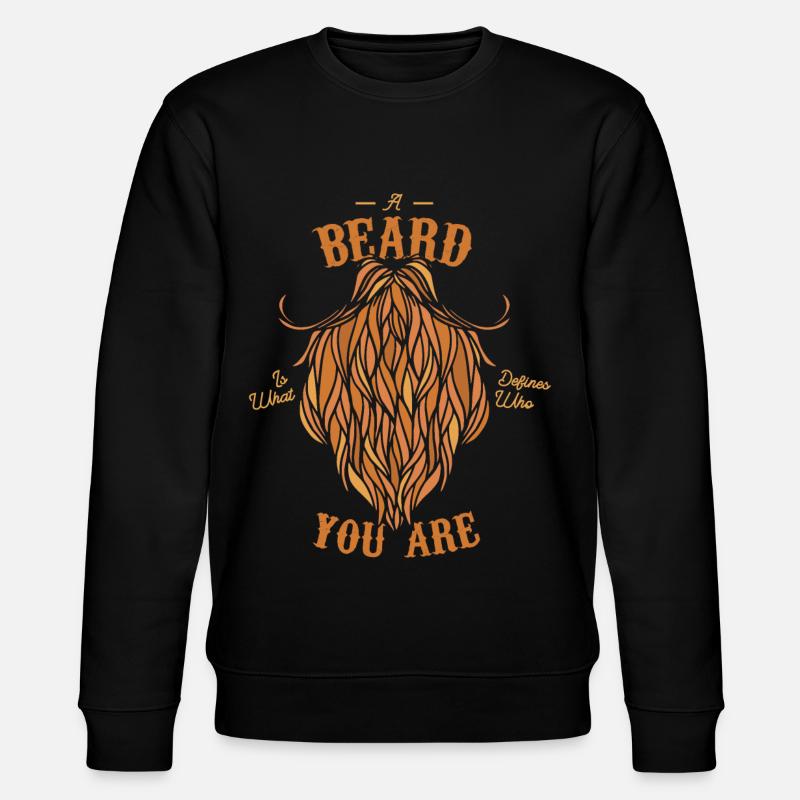 Beard Bearded Men Beards Gift - Stanley/Stella CHANGER Unisex Organic Sweatshirt - black