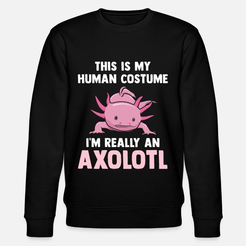 Axolotl - Stanley/Stella CHANGER Unisex Organic Sweatshirt - black