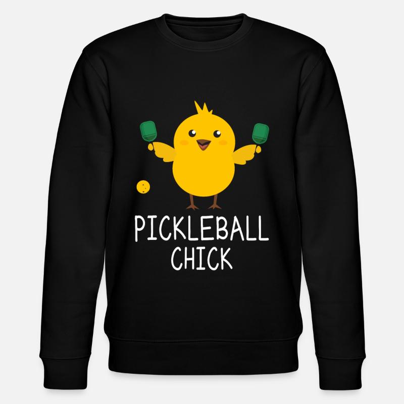 Pickleball Chick - Playing Pickleball - Stanley/Stella CHANGER Unisex Organic Sweatshirt - black