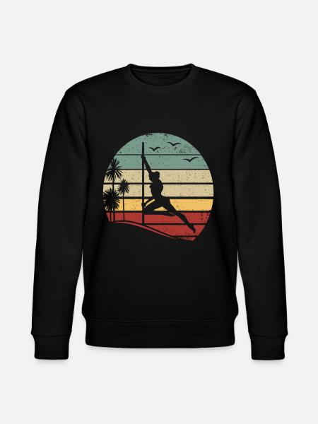 Sunset Pole Dance Pole Dancing Retro Pole Dance - Stanley/Stella CHANGER Unisex Organic Sweatshirt - black