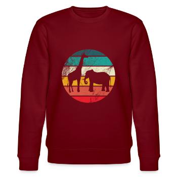 Vintage Retro Africa Travel Safari Africa Cadeau - Sweat bio CHANGER Stanley/Stella Unisexe - bordeaux - Devant - Nik (191cm) & Marisol (170cm)