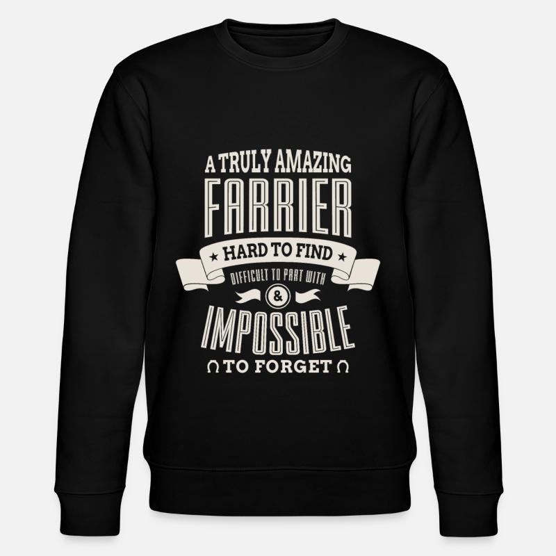 Lustiger Farrier Forger Farrier - Stanley/Stella Unisex Bio-Sweatshirt CHANGER  - Schwarz