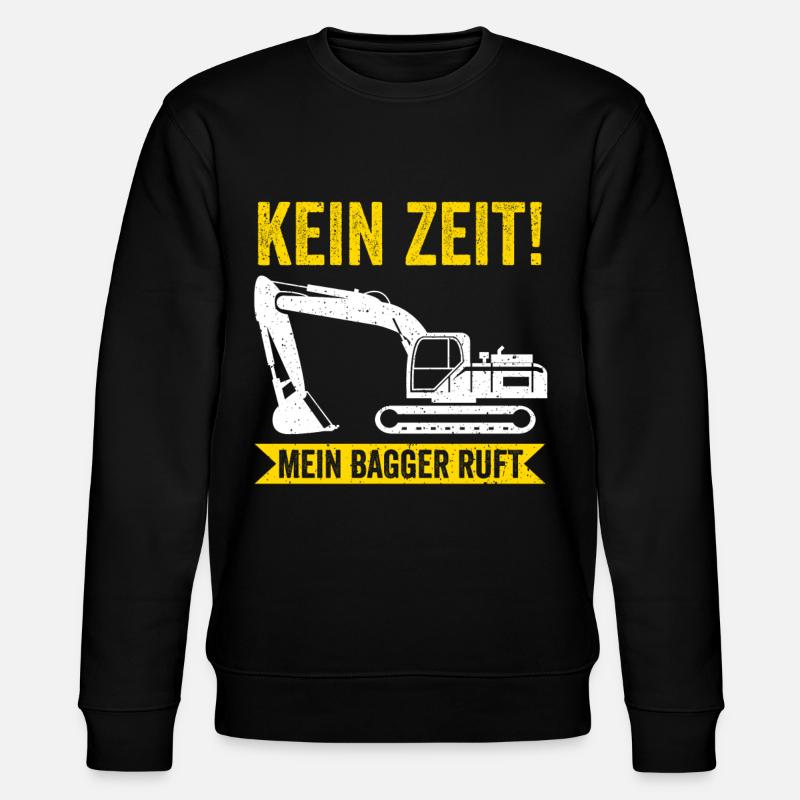 Bagger Bauarbeiter Baggerfahrer - Stanley/Stella Unisex Bio-Sweatshirt CHANGER  - Schwarz
