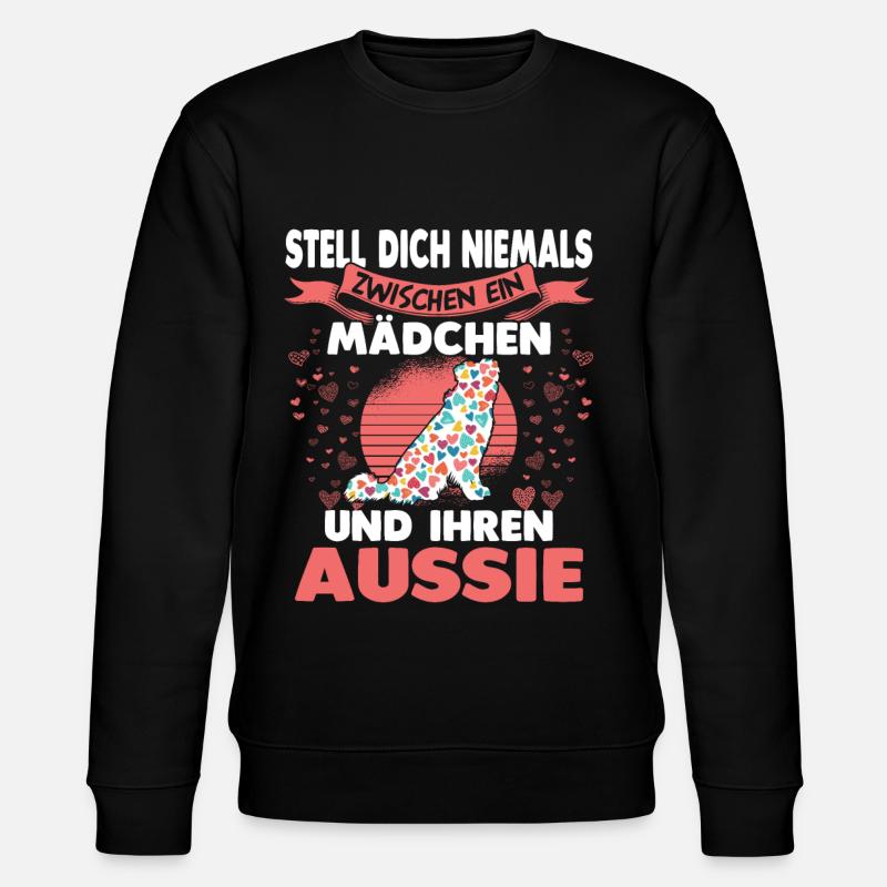 Hundebesitzerin Aussie Australian Shepherd - Stanley/Stella Unisex Bio-Sweatshirt CHANGER  - Schwarz