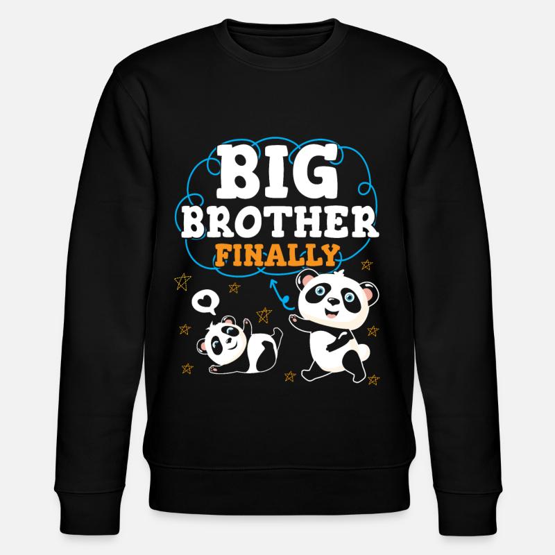 Endlich Großer Bruder Big Bro - Stanley/Stella Unisex Bio-Sweatshirt CHANGER  - Schwarz