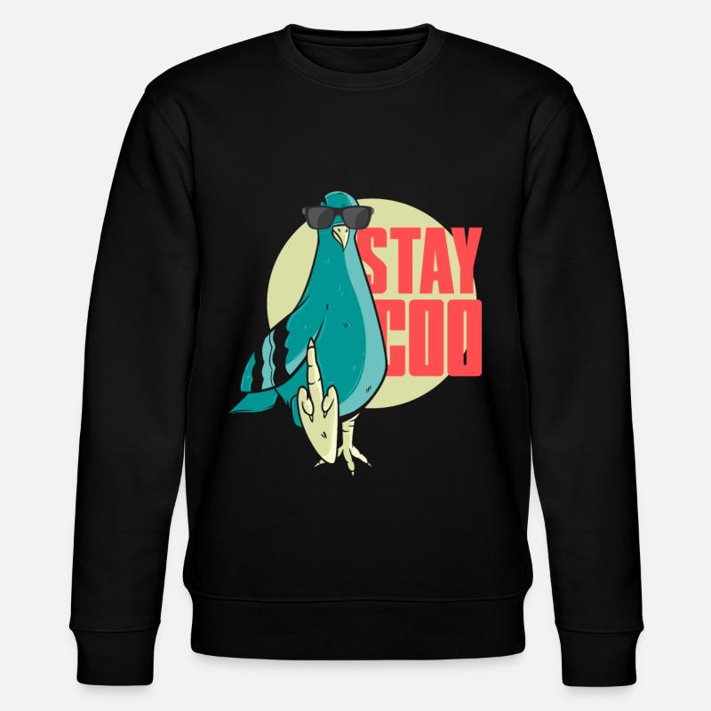 Vogel beobachtet komisch - Stanley/Stella Unisex Bio-Sweatshirt CHANGER - Schwarz