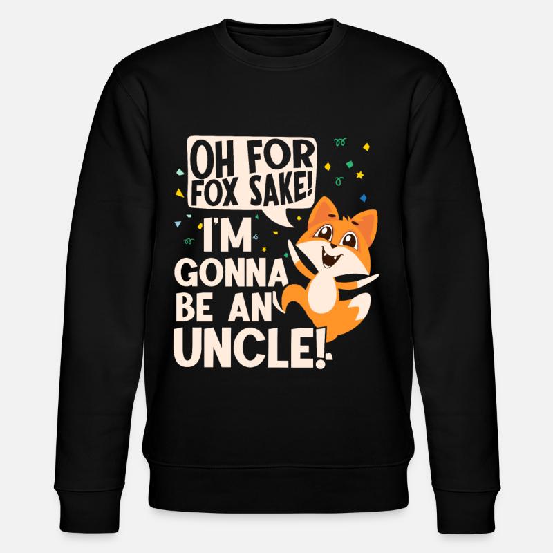Ich Werde Onkel Stolz - Stanley/Stella Unisex Bio-Sweatshirt CHANGER  - Schwarz