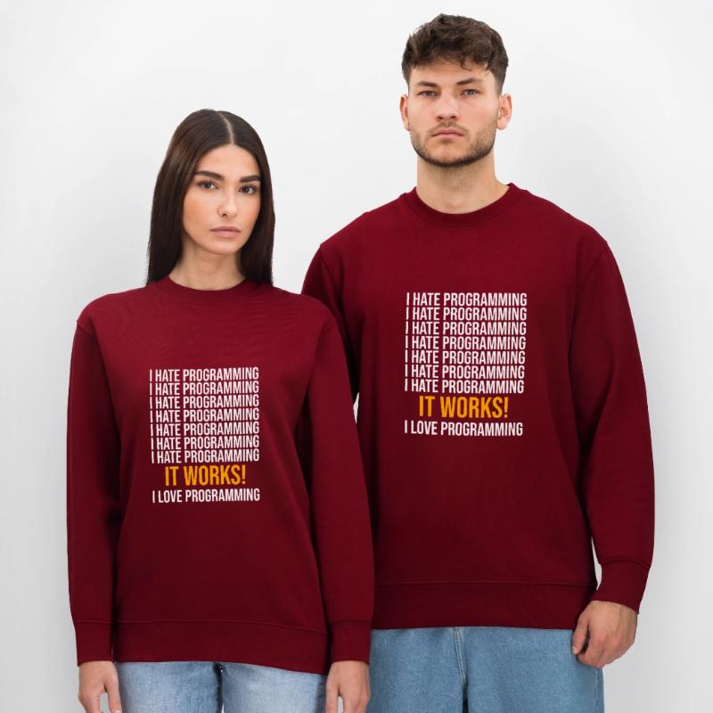 I hate programming - Programmer saying Stanley/Stella CHANGER Unisex Organic Sweatshirt