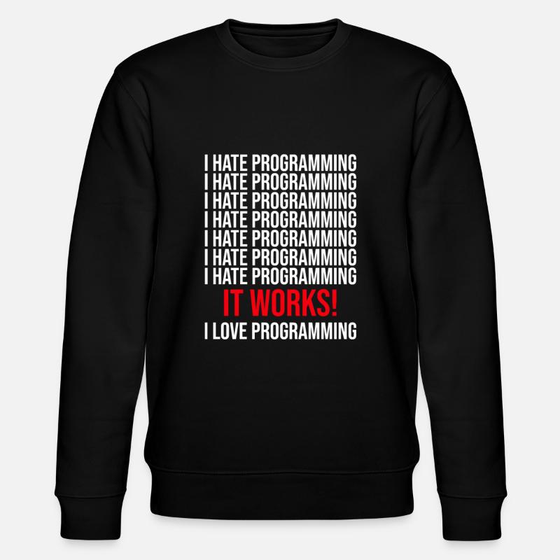 Programmierer Ich Hasse Programmieren - Stanley/Stella Unisex Bio-Sweatshirt CHANGER  - Schwarz