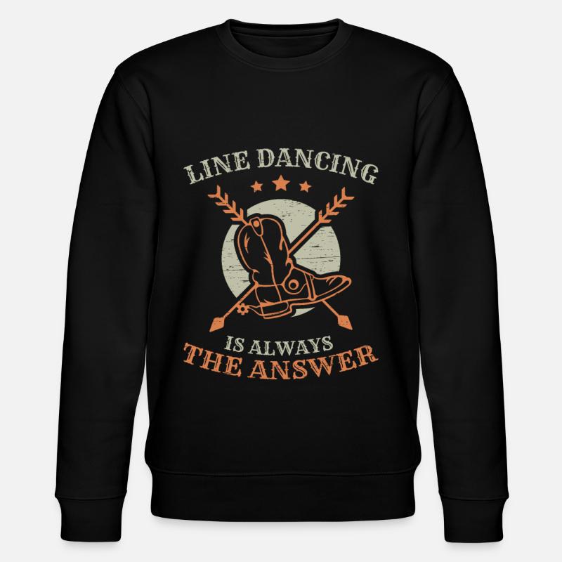 Line Dancing Linedance Line Dance - Stanley/Stella Unisex Bio-Sweatshirt CHANGER  - Schwarz