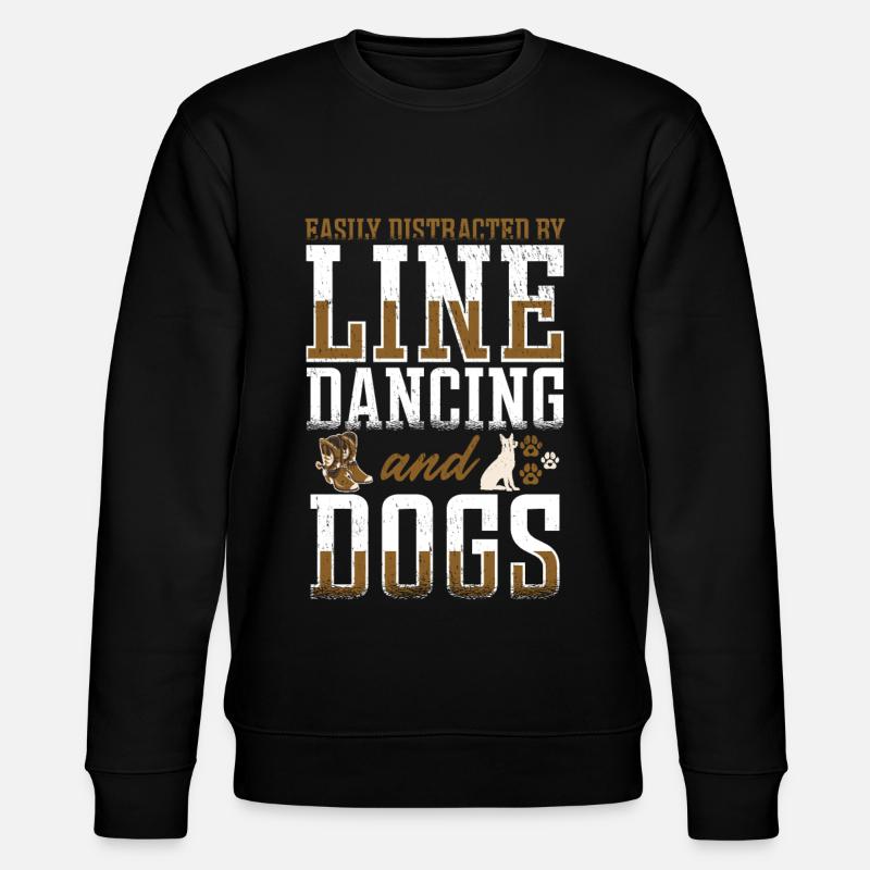 Line Dancing Linedance Line Dance - Stanley/Stella Unisex Bio-Sweatshirt CHANGER  - Schwarz