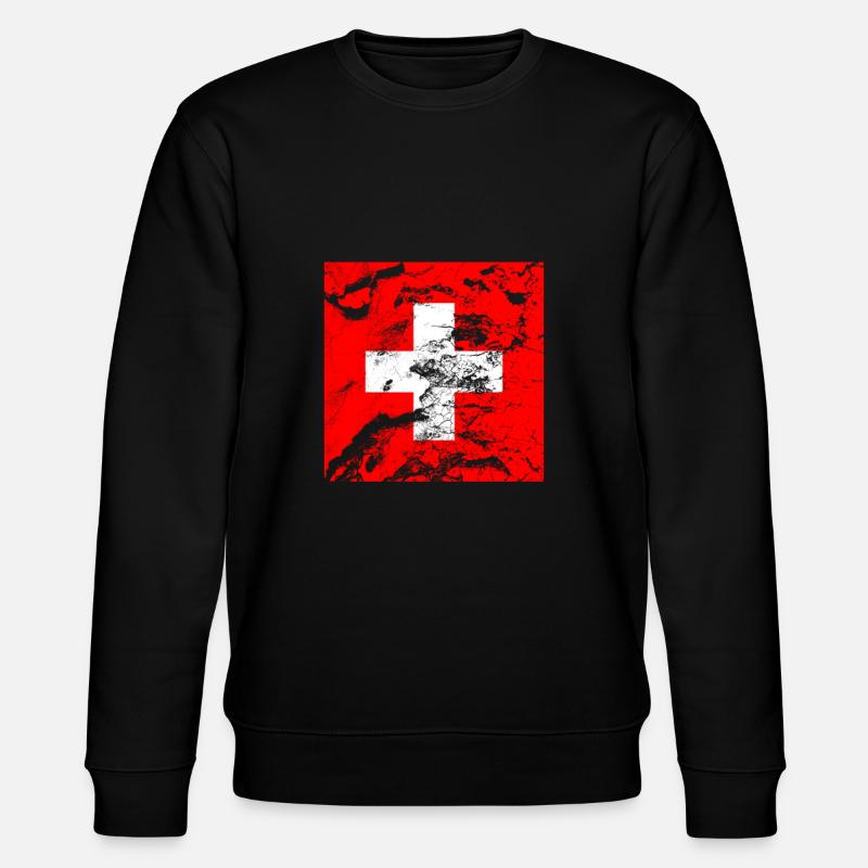 Suisse Drapeau suisse - Sweat bio CHANGER Stanley/Stella Unisexe - noir