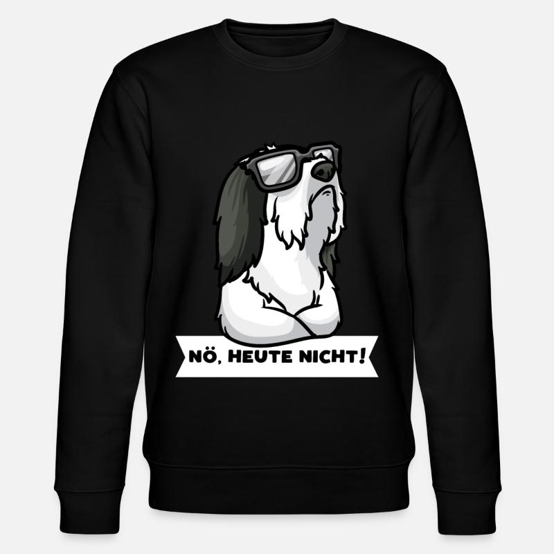 Sturer Bearded Collie Highland Collie - Stanley/Stella Unisex Bio-Sweatshirt CHANGER  - Schwarz