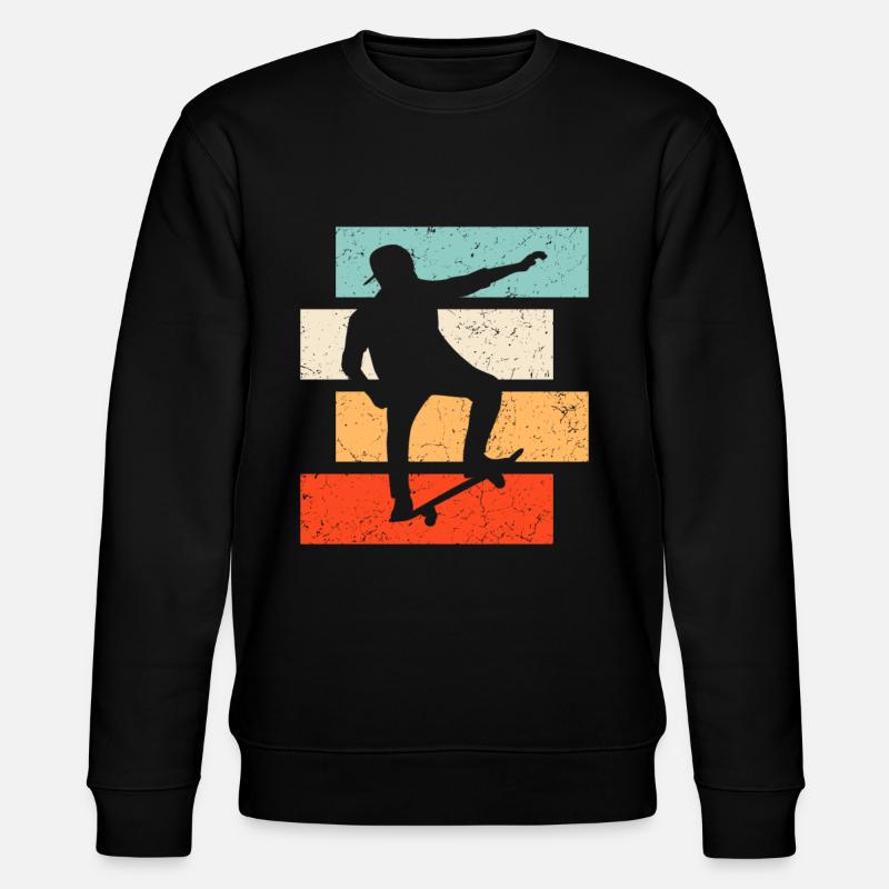 Skate Retro - Stanley/Stella Unisex Bio-Sweatshirt CHANGER  - Schwarz
