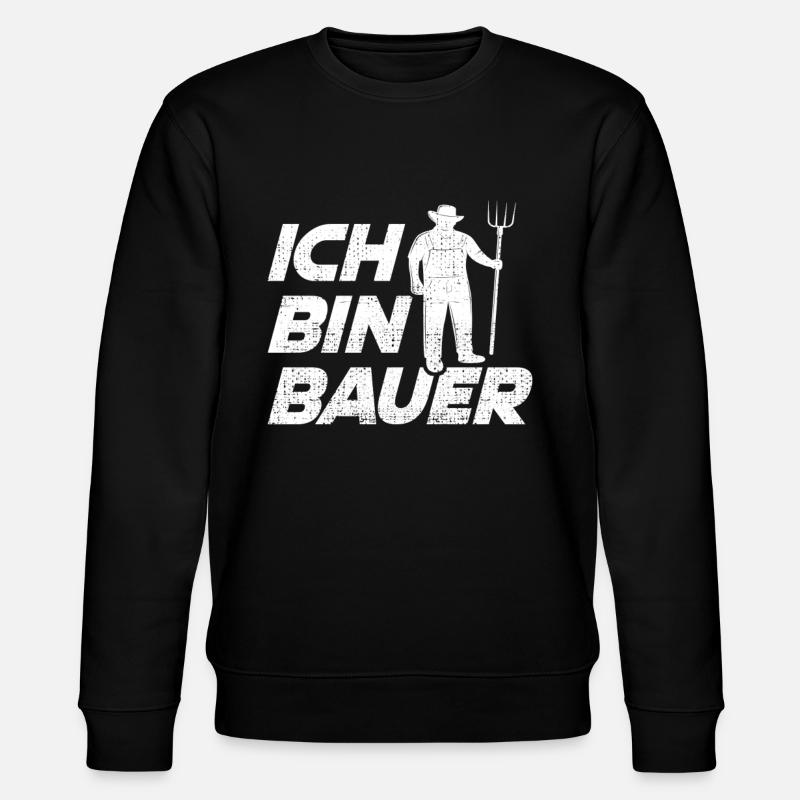 Ich bin Bauer - Stanley/Stella Unisex Bio-Sweatshirt CHANGER  - Schwarz