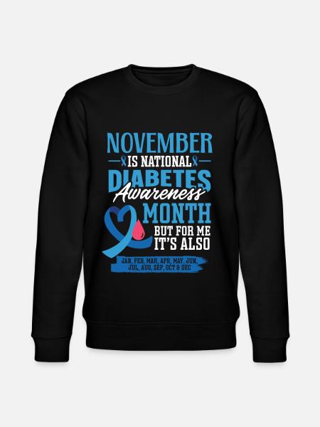 Diabetisk november er Diabetes Awareness Month - Stanley/Stella økologisk unisex-sweatshirt CHANGER  - sort