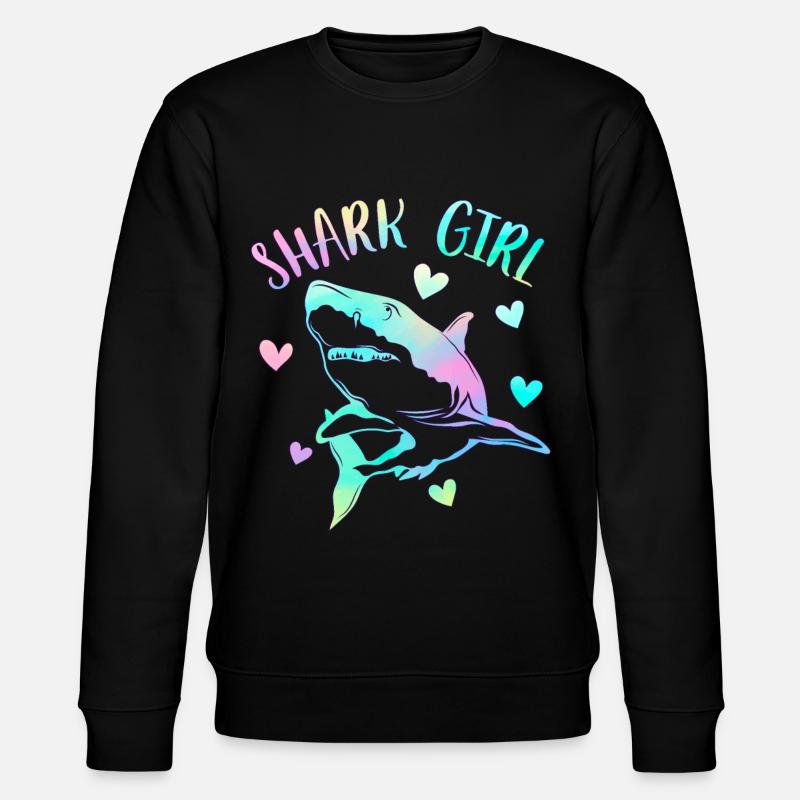 Hai-Mädchen - Stanley/Stella Unisex Bio-Sweatshirt CHANGER  - Schwarz