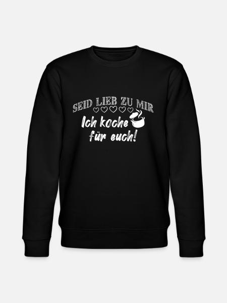 Koch Kochen Spruch - Stanley/Stella Unisex Bio-Sweatshirt CHANGER - Schwarz