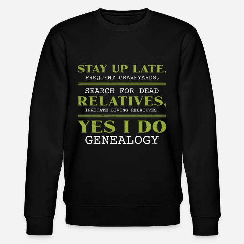 Abstammung Genealogie - Stanley/Stella Unisex Bio-Sweatshirt CHANGER  - Schwarz