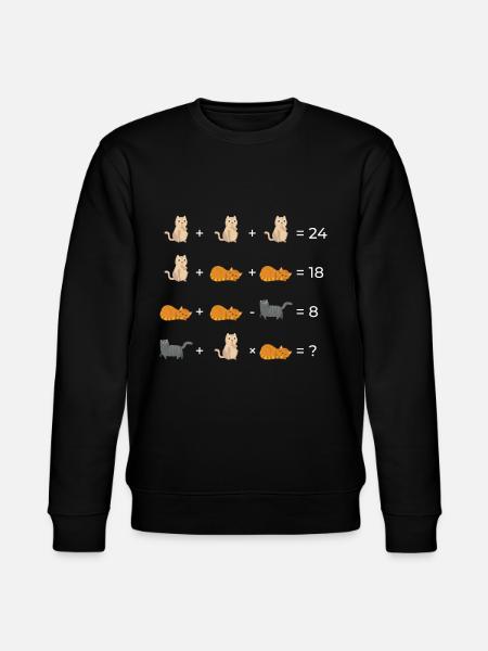 Kat Matematik Matematik Lærer Ligninger Gave - Stanley/Stella økologisk unisex-sweatshirt CHANGER  - sort