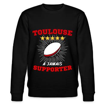 Toulouse a jamais supporter - Sweat bio CHANGER Stanley/Stella Unisexe - noir - Devant - Nik (191cm) & Marisol (170cm)