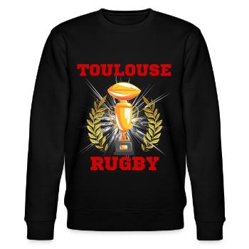 Toulouse rugby cadeau - Sweat bio CHANGER Stanley/Stella Unisexe - noir - Devant - Nik (191cm) & Marisol (170cm)