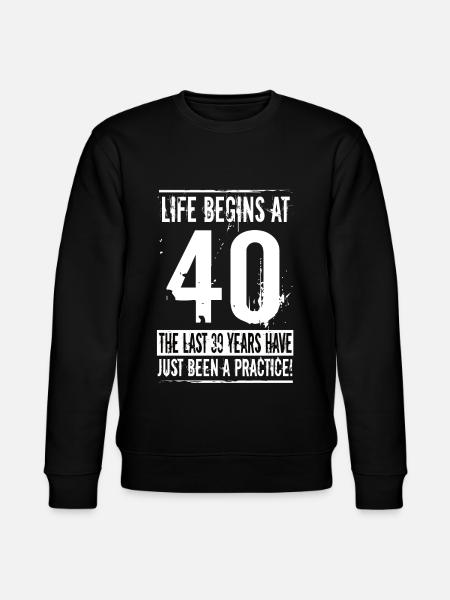 40th birthday - Stanley/Stella CHANGER Unisex Organic Sweatshirt - black