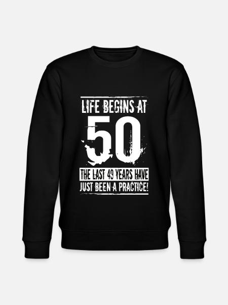 50th birthday - Stanley/Stella CHANGER Unisex Organic Sweatshirt - black