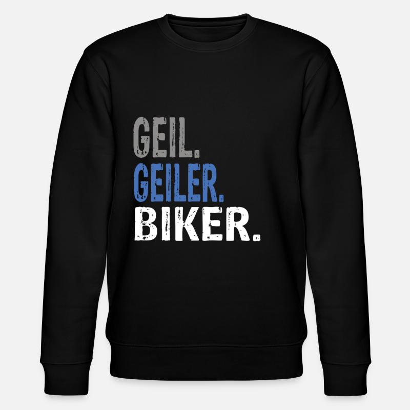 Geil Geiler Biker - Stanley/Stella Unisex Bio-Sweatshirt CHANGER  - Schwarz