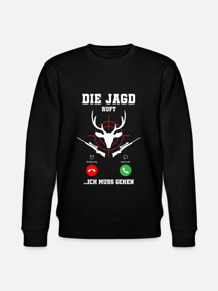 Die Jagd Ruft An Jäger - Stanley/Stella Unisex Bio-Sweatshirt CHANGER  - Schwarz