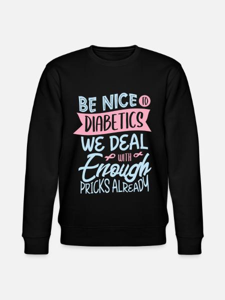 Diabetes bevidsthed for en diabetiker - Stanley/Stella økologisk unisex-sweatshirt CHANGER  - sort
