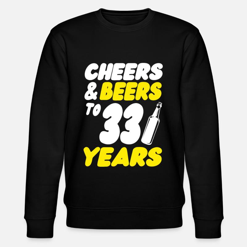 33 birthday - Stanley/Stella CHANGER Unisex Organic Sweatshirt - black