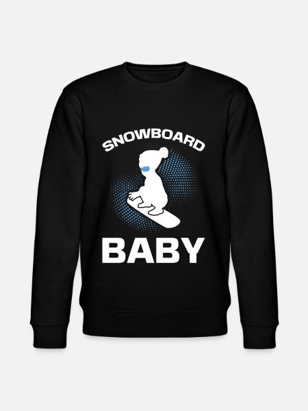 Snowboarding Snowboard Baby Kids Snowboarder - Stanley/Stella CHANGER Unisex Organic Sweatshirt - black