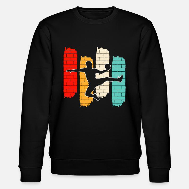 Handball Retro - Stanley/Stella Unisex Bio-Sweatshirt CHANGER  - Schwarz