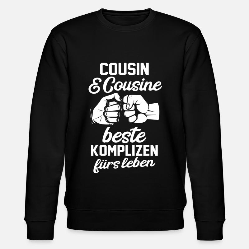 Cousin und Cousine - Stanley/Stella Unisex Bio-Sweatshirt CHANGER  - Schwarz