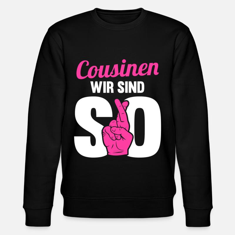 Cousine Cousinen - Stanley/Stella Unisex Bio-Sweatshirt CHANGER - Schwarz