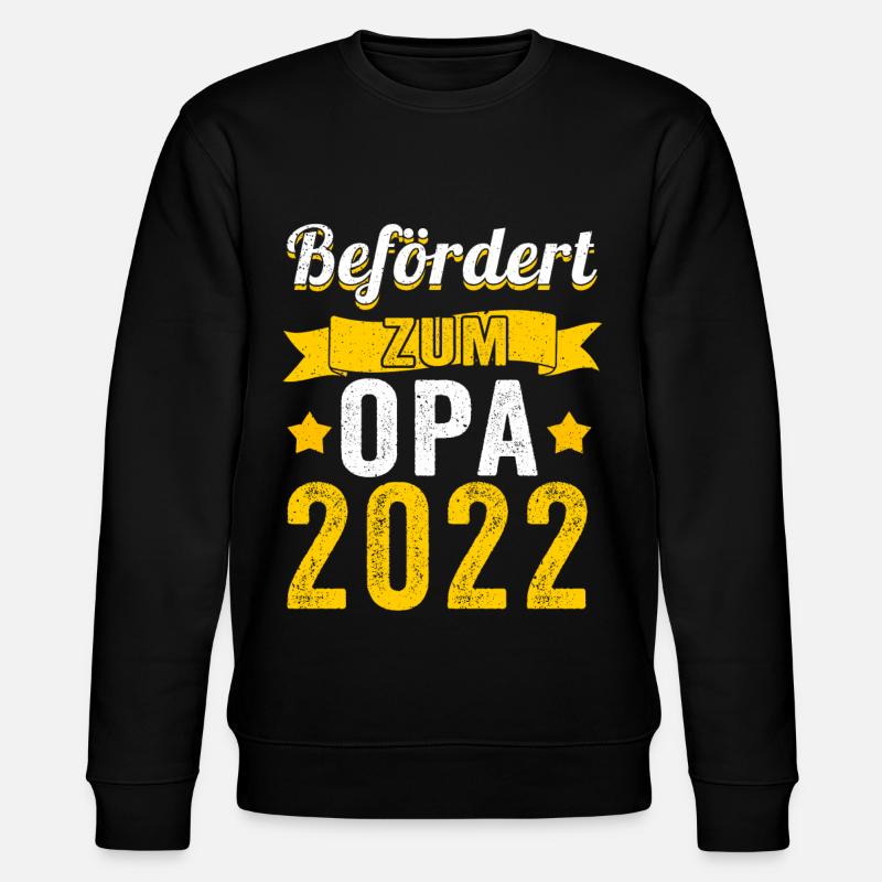 Werdender Opa 2022 - Stanley/Stella Unisex Bio-Sweatshirt CHANGER  - Schwarz