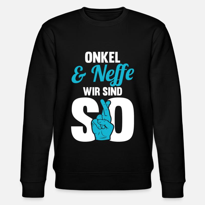 Onkel und Neffe - Stanley/Stella Unisex Bio-Sweatshirt CHANGER  - Schwarz