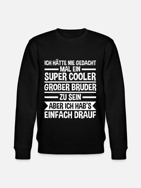 Cooler großer Bruder - Stanley/Stella Unisex Bio-Sweatshirt CHANGER - Schwarz