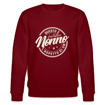 Nonno regalo per la festa del Papà - Stanley/Stella Unisex Bio-Sweatshirt CHANGER  - Burgunderrot - Vorne - Nik (191cm) & Marisol (170cm)
