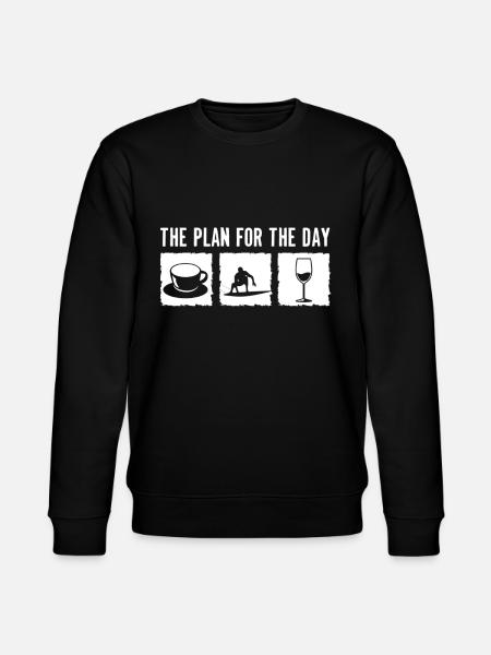 Surfing Surfboard Surfer Surfboard Surfing - Stanley/Stella CHANGER Unisex Organic Sweatshirt - black