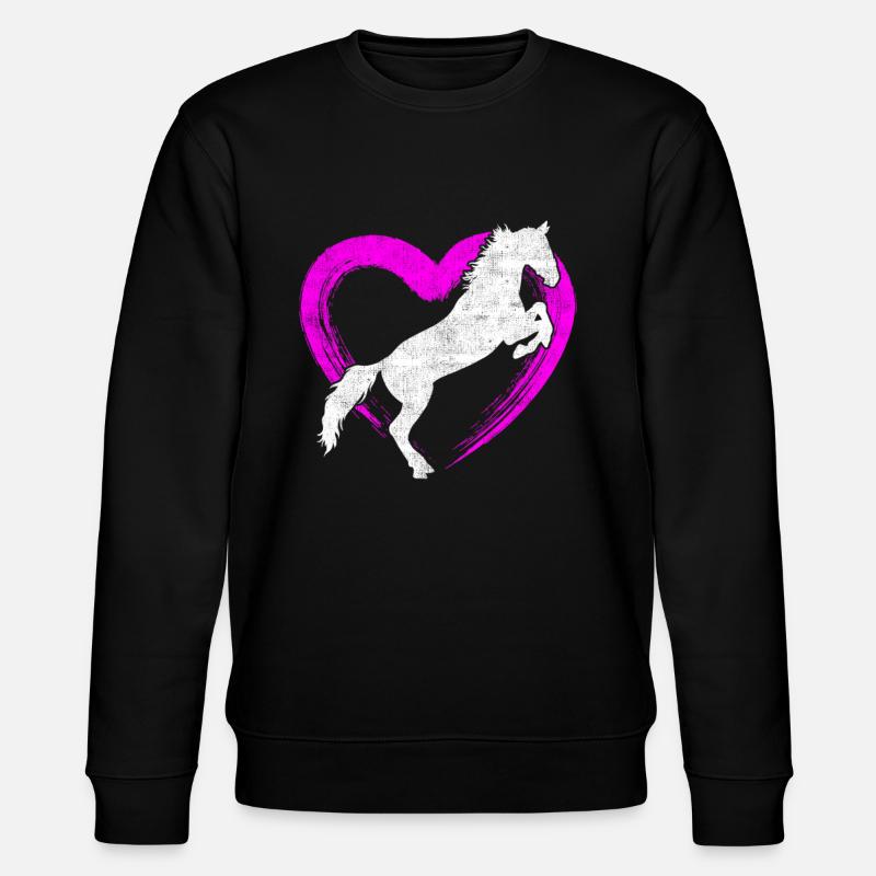 Pferd Pferdeliebe - Stanley/Stella Unisex Bio-Sweatshirt CHANGER  - Schwarz