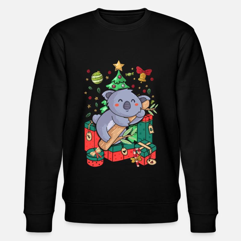 Pull de Noël moche Koala - Sweat bio CHANGER Stanley/Stella Unisexe - noir