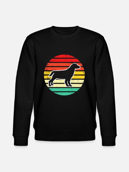Dog Hund Silhouette Retro - Stanley/Stella CHANGER Unisex Organic Sweatshirt - black
