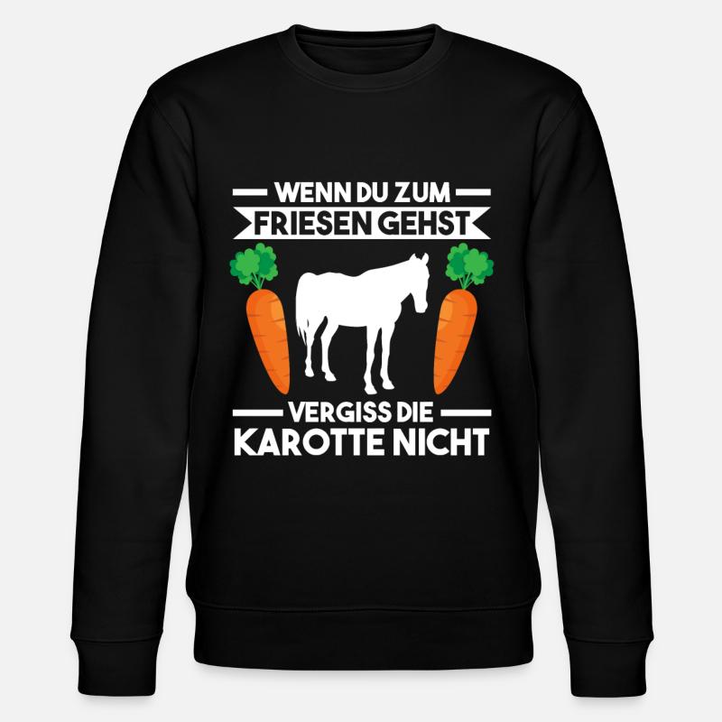 Pferd Friese Pferde Reiten - Stanley/Stella Unisex Bio-Sweatshirt CHANGER  - Schwarz